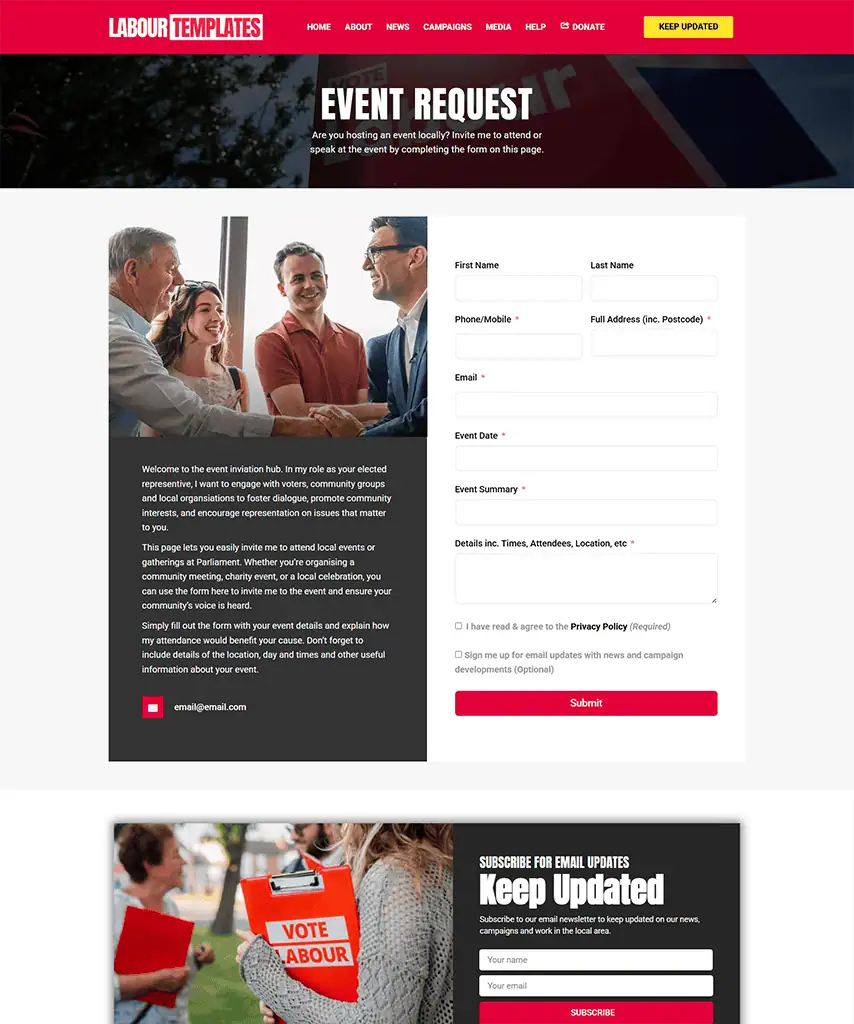 Event Request ↗
