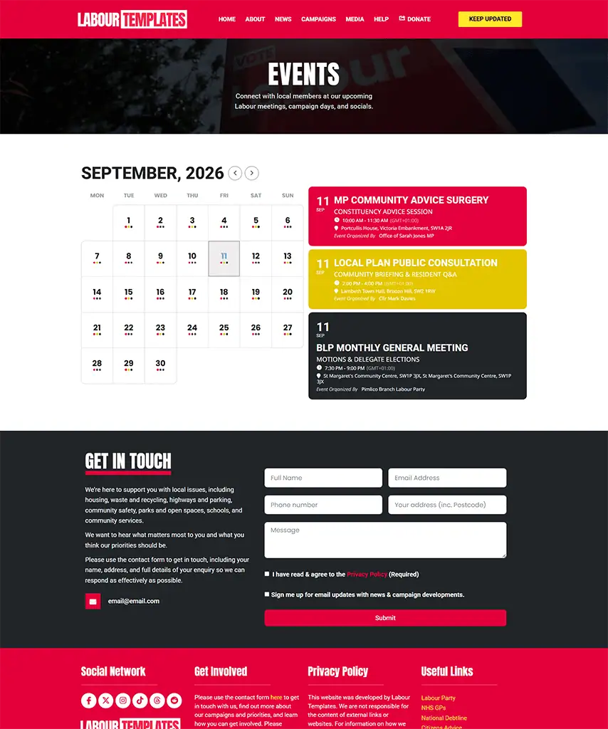 Events (Monthly View) ↗